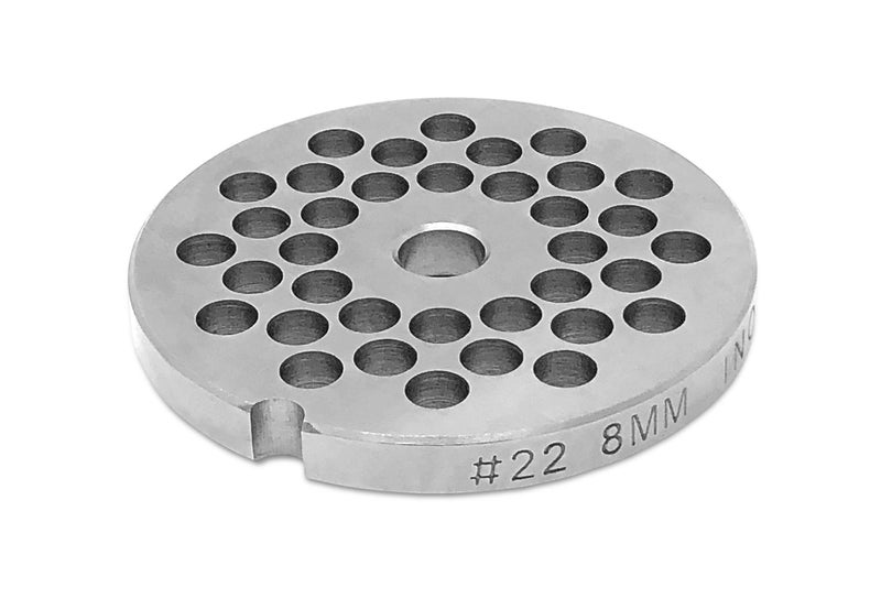 Tesor #22 Stainless Steel Replacement Plate Disc Blade for Meat Grinder (5/16") - Image 1